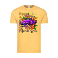 Vintage Mustard happy mardi gras truck olivia Vintage Tee - OliviaCreatesArt