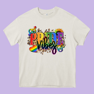 Pride Vibes Heavy Core Tee Designed By Nancycooperartshop