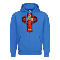 True Royal lady of guadalupe rose cross, Zipper Hoodie - BarkalooDesign