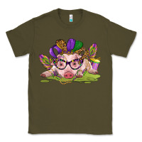 Army Green mardi gras pig Classic Tee - CowGirlArtShop