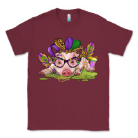 Burgundy mardi gras pig Classic Tee - CowGirlArtShop