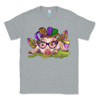 Heather Grey mardi gras pig Classic Tee - CowGirlArtShop