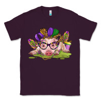 Plum mardi gras pig Classic Tee - CowGirlArtShop