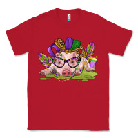 Red mardi gras pig Classic Tee - CowGirlArtShop