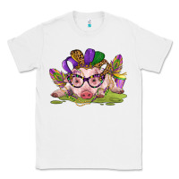 White mardi gras pig Classic Tee - CowGirlArtShop