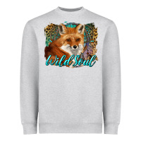 Heather Grey wild soul fox with dream catcher Heavyweight Sweatshirt - BarkalooDesign