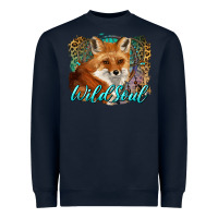 Navy wild soul fox with dream catcher Heavyweight Sweatshirt - BarkalooDesign