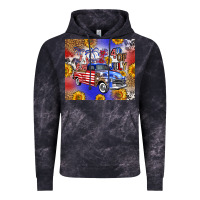Cloud Black Fourth Of July Sunflowers Truck Vintage Hoodie - FaDigitalArtStudio