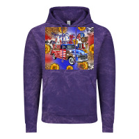 Cloud Purple Fourth Of July Sunflowers Truck Vintage Hoodie - FaDigitalArtStudio