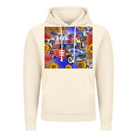 Vintage Artic Fourth Of July Sunflowers Truck Vintage Hoodie - FaDigitalArtStudio