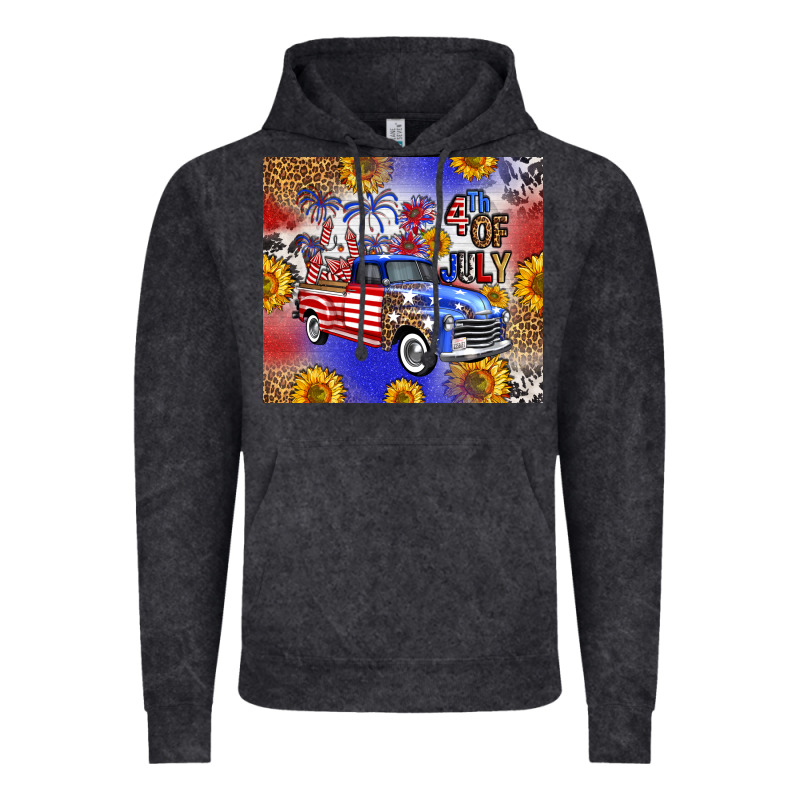 Fourth Of July Sunflowers Truck Vintage Hoodie by FaDigitalArtStudio | Teevron