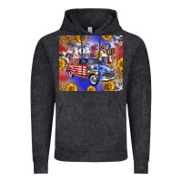 Vintage Black Fourth Of July Sunflowers Truck Vintage Hoodie - FaDigitalArtStudio