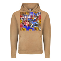 Vintage Camel Fourth Of July Sunflowers Truck Vintage Hoodie - FaDigitalArtStudio