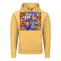 Vintage Mustard Fourth Of July Sunflowers Truck Vintage Hoodie - FaDigitalArtStudio