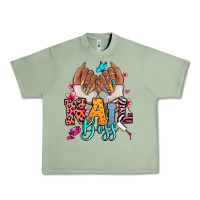 Oil Green Afro woman nail boss Urban Heavy Tee - RanaPortraitStore
