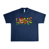 Navy mardi gras love Urban Heavy Tee - OliviaCreatesArt