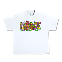 White mardi gras love Urban Heavy Tee - OliviaCreatesArt