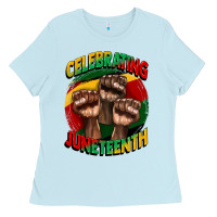 Baby Blue im celebrating juneteenth  (1) Ladies Tee - CowGirlArtShop