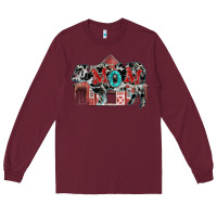 Burgundy Mom cow Mother's Day Long Sleeve Tee - FaDigitalArtStudio