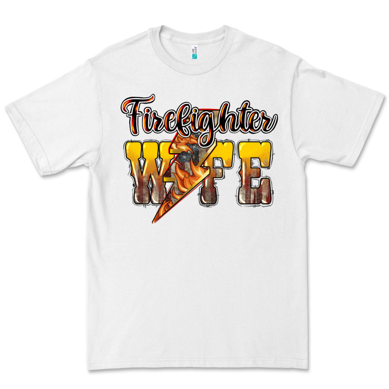 Firefighter Wife Lightning Bolt Premium Tee by HowdyJamesFarm | Teevron