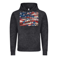 Vintage Arctic Leopard glitter American flag Vintage Hoodie - FaDigitalArtStudio
