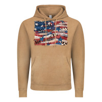 Vintage Camel Leopard glitter American flag Vintage Hoodie - FaDigitalArtStudio