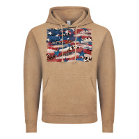 Vintage Coffee Leopard glitter American flag Vintage Hoodie - FaDigitalArtStudio