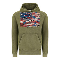 Vintage Olive Leopard glitter American flag Vintage Hoodie - FaDigitalArtStudio
