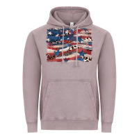 Vintage Zinc Leopard glitter American flag Vintage Hoodie - FaDigitalArtStudio