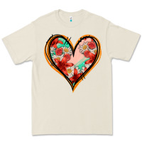 Bone floral orange glitter heart Premium Tee - Jasminsmagicworld