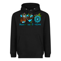 Black peace love  gemstone Heavyweight Hoodie - AdoDesignShop