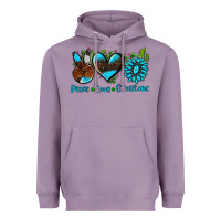 Lavender peace love  gemstone Heavyweight Hoodie - AdoDesignShop