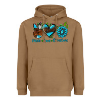 Toasted Coconut peace love  gemstone Heavyweight Hoodie - AdoDesignShop