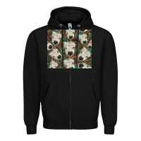 Black white Scottish calf Zipper Hoodie - BarkalooDesign