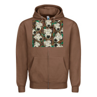 Chestnut white Scottish calf Zipper Hoodie - BarkalooDesign