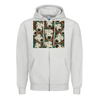 Dove Grey white Scottish calf Zipper Hoodie - BarkalooDesign