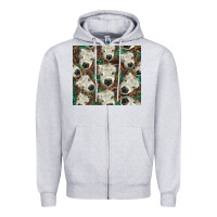Heather Grey white Scottish calf Zipper Hoodie - BarkalooDesign