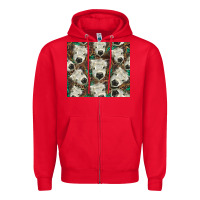 Red white Scottish calf Zipper Hoodie - BarkalooDesign