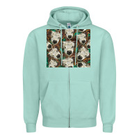 Seafoam white Scottish calf Zipper Hoodie - BarkalooDesign