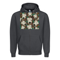 Smoke white Scottish calf Zipper Hoodie - BarkalooDesign