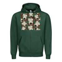 Sports Green white Scottish calf Zipper Hoodie - BarkalooDesign