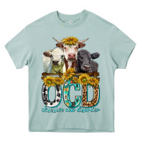 Arona Obsessive Cow Disorder with Cows Heavy Core Tee - texasbilliewilder
