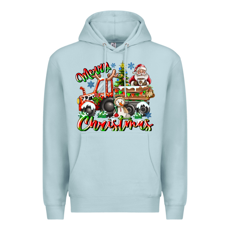Merry Christmas  Tractor Premium Hoodie by CowhideDigitalArt | Teevron