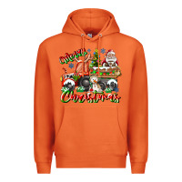 Carrot Merry Christmas  tractor Premium Hoodie - CowhideDigitalArt