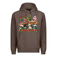 Coffee Merry Christmas  tractor Premium Hoodie - CowhideDigitalArt