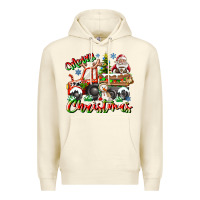 Sandshell Merry Christmas  tractor Premium Hoodie - CowhideDigitalArt