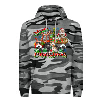 Slate Camo Merry Christmas  tractor Premium Hoodie - CowhideDigitalArt