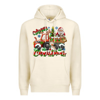 Tofu Merry Christmas  tractor Premium Hoodie - CowhideDigitalArt