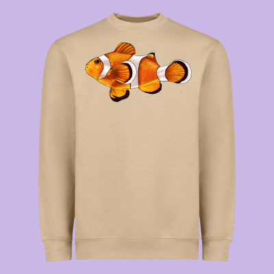 Clown Fish Side Heavyweight Sweatshirt Designed By Barkaloodesign