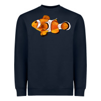 Navy clown fish side Heavyweight Sweatshirt - BarkalooDesign